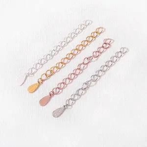 싼비즈 [8-680-14]순은부자재 꼬리체인 150SB 물방울 4cm 실버925 ,1개