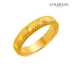 [골드팡] 24k 순금 골든브릭밀그레인 반지 5.625g