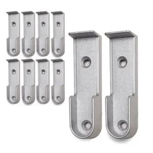 두일 16파이 U형 옷봉 롱소켓 실버 10개 옷봉 원파이프 타원 파이프 행거 봉걸이