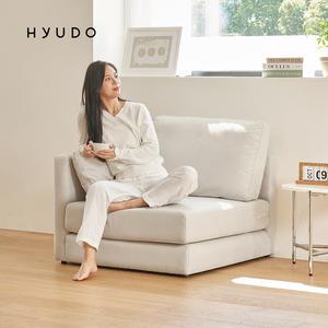 [12월 5% 최종판매가 168,470] 휴도 동백 800 접이식 아쿠아 패브릭 모듈형 1인 소파베드(쿠션포함)