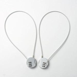 [셀러허브]베이직 3자리 와이어 자물쇠 2P(실버) 자전거자물쇠 (S11044609)