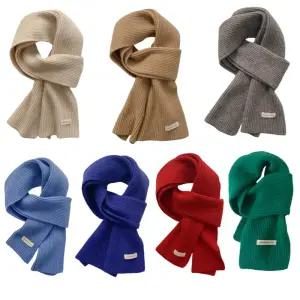 겨울 목도리 니트 여성 남자 학생 커플 무지 쁘띠 머플러