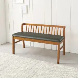 [/착불배송] 그라나다 고무나무 원목 2인 방석 인테리어 벤치 식탁 의자