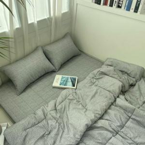 [기타]국내생산 사계절 차렵이불 요매트 세트 기숙사 손님용 토퍼 바닥 까는 이불 호텔식 이불세트