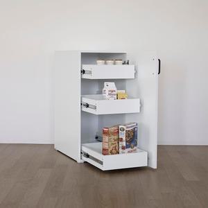 낮은 3단 팬트리장 폭 400 슬라이딩 서랍장 틈새장 정수기 다이 받침대 다용도장