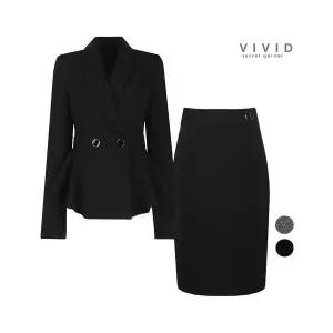 [하프클럽/비비드시크릿가너]SET 여성 숄카라 가을겨울 정장자켓 스커트 세