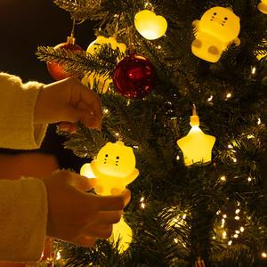 카카오프렌즈 가랜드 조명 20구 춘식이 라이언 크리스마스 전구 장식 소품 무드등 벽트리