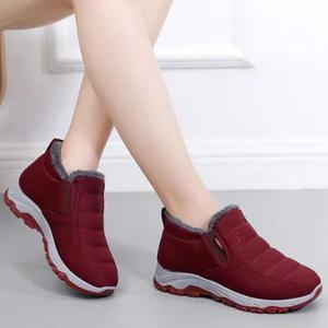 따뜻한 남성겨울운동화 편한 털 여자패딩신발 방한운동화 네이비 레드