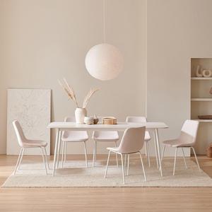 삼익가구 화이트 통세라믹 사각/타원형 4인 6인 식탁풀세트(의자포함)