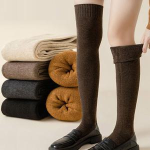 (LND) 포근한 S라인 하이니웜삭스 3켤레 니삭스 겨울 양말 여성 학생 패션 긴양말 반양말