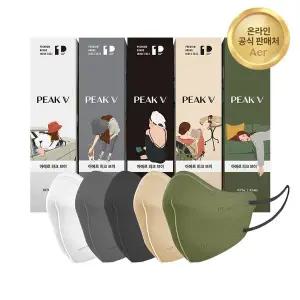 [aer][아에르] KF94 피크 V 마스크 100매 /새부리형/국산