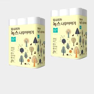 [모나리자] 녹스 나무이야기 데코 3겹 27M 30롤 X 2팩_SH