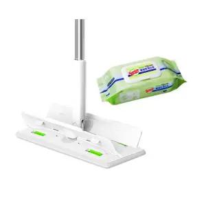 3M 스카치브라이트 밀대걸레 올터치 더블액션 막대걸레 대형 + 베이직 더블액션 물걸레청소포 30매