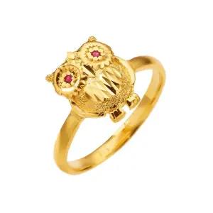 갤러리아 여자 순금 반지 하트 컷팅 부엉이 24K 3.75g 애끼