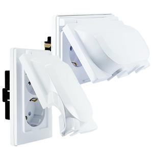 국산 방우 커버 콘센트 세로 1구 2구 가로 2구 소 방적형 먼지 접지 220V 욕실 화장실 전기 콘선트 벽면 방수 매입 매립 일신전기