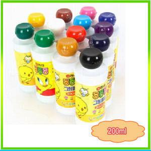 동아 딩동댕그림물감(200cc)-14색/무독성/유치원/병타입(무독성)인증/그림물감/크레파스/싸인펜