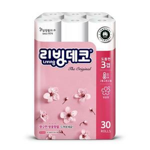삼정 리빙 더 오리지날 화장지 벚꽃향 3겹 30m 30롤 1팩