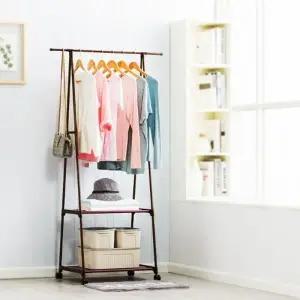 이동식 수납 공간활용 겸비 옷걸이 행거