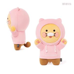 춘식이 인형 핑크 후드티 춘식 필로우 인형 굿즈 18x9x27cm