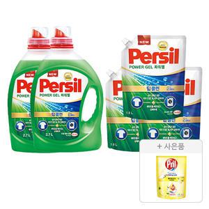 퍼실 파워젤 드럼/일반 겸용 2.7L 2개+리필1.8L 3개 + 증정(프릴 시크릿 오브 베이킹소다 레몬 300ml, 1개)