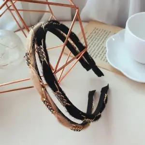 [하프클럽/]여자 송치 미니멀리즘 큐빅 귀여운 머리띠