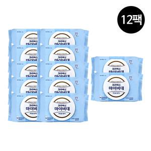 크리넥스 마이비데 클린케어 화장실용 물티슈 캡형 46매 x12팩