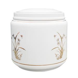 명품 국산 유골함 황토 옹기  납골함 수목장 봉안함 난 금장 난초 장식