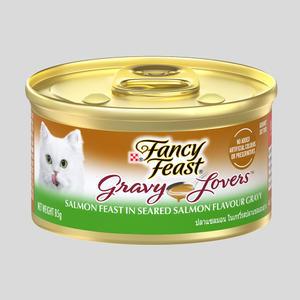 퓨리나 팬시피스트 화이트라벨 그레이비러버스 연어 캔 85g