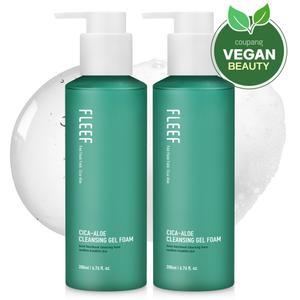 플리프 클렌저 페이스 시카 알로에 여드름 완화 약산성 클렌징 젤 폼 200ml 2개