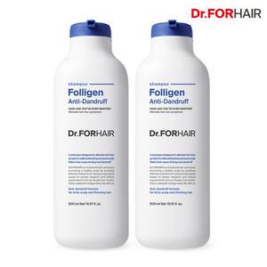 닥터포헤어 가려움 완화 비듬&각질케어 폴리젠 비듬 개선 샴푸 500mlx2