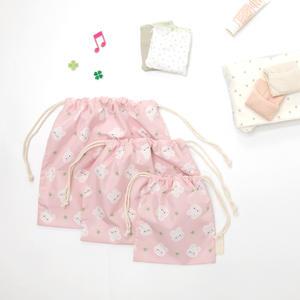 세맘스 양면방수 스트링파우치 토끼랑