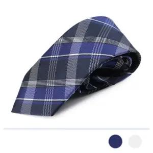 LTIE-193 사선 체크 넥타이/남성/면접/지퍼/자동/패션/정장/수트/남자/직장인/데일리/심플/선물