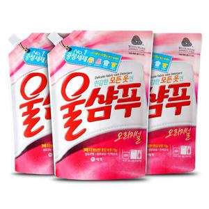 애경 중성세제 울샴푸 오리지날 1.4L 리필 3개