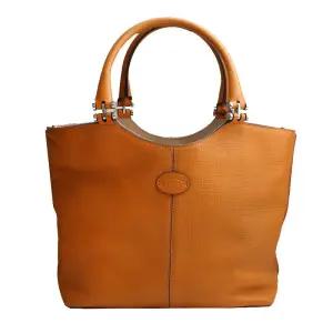 [중고명품] 오렌지 레더 토트 겸 크로스백