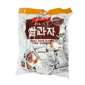 크리스피 허니 눈꽃 쌀과자 920g 대용량 (1봉) / 단짠단짠 바삭한 스낵