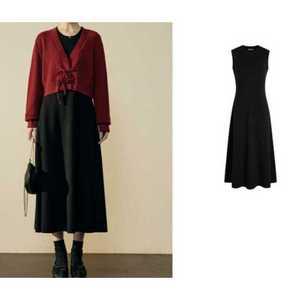 쿠오세 레드 단추 가디건 신상 슬림 니트 브이넥 넥