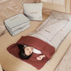 에이그라운드 캠핑 침낭 쿠션 차박 사계절 휴대용 베개 이불