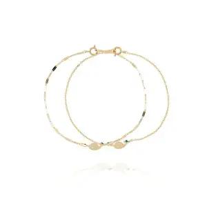 [엘렌쥬얼리]14K 럭키 고래 체인 금 팔찌