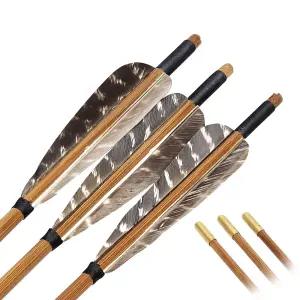 국궁 죽시 화살 (5발 1세트)  각궁 전통활 자연산 대나무 화살 꿩깃 개량궁 장궁 중궁 단궁