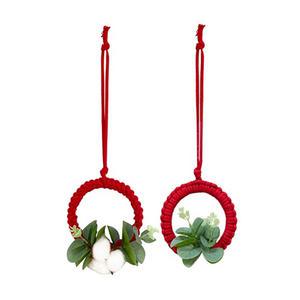 [문구티쳐] 토단 자연 목화 꽃 마크라메 리스 만들기 1인세트 DIY 리스소품 벽걸이