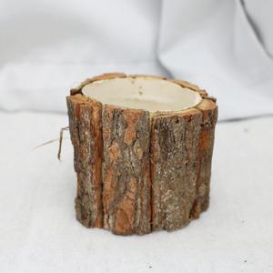 내추럴 쿠쿠 다용도 우드 원형 스텀프 (소) 빈티지 케이스 나무껍질 화분 소품 크리스마스 달리베리