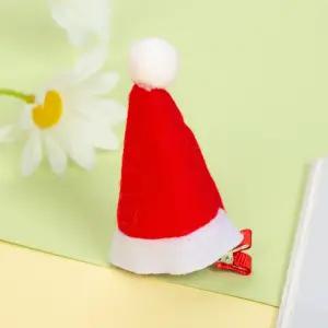 산타모자 머리핀 크리스마스 장식 귀여운 포인트 파티 소품