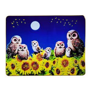 보름달밤 부엉이 가족 거실 현관 벽장식 그림 액자 슬림형소 부자되는 풍수 인테리어