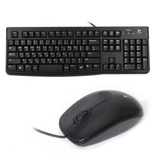 로지텍 데스크탑 세트 유선마우스 M90 + 유선키보드 K120 (USB)