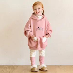 [멜리코코]야옹야옹 앞포켓 후드 기모 세트[세트MEJG499]