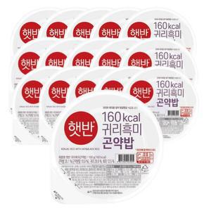 햇반 귀리흑미곤약밥 150g x15개