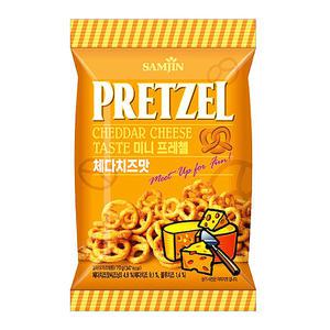 삼진 미니 프레첼 체다치즈맛 70g/ 맥주 하이볼 안주 C