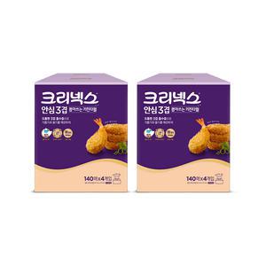 크리넥스 안심3겹 뽑아쓰는 키친타월, 140매, 4입, 2개