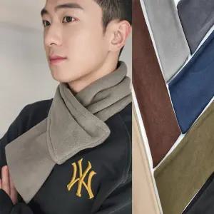 숏머플러 가을 겨울 남성 남자 단색 무지 폴라 폴리스 후리스 미니 숏 짧은 목도리 머플러