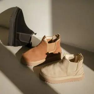 [소보제화]티엘 플랫폼 첼시 털 숏부츠 3cm